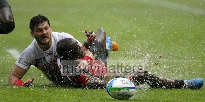Jeffrey Williams in action in the Cup Semi Final v Kenya. IRB RWC 7s at Luzhniki Stadium, Moscow, 30th June 2013