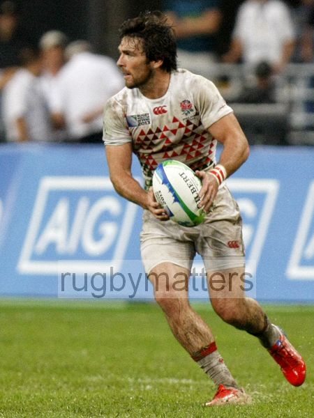 Mat Turner in action for England v New Zealand 7s Rugby World Cup Final. IRB RWC 7s at Luzhniki Stadium, Moscow, 30th June 2013
