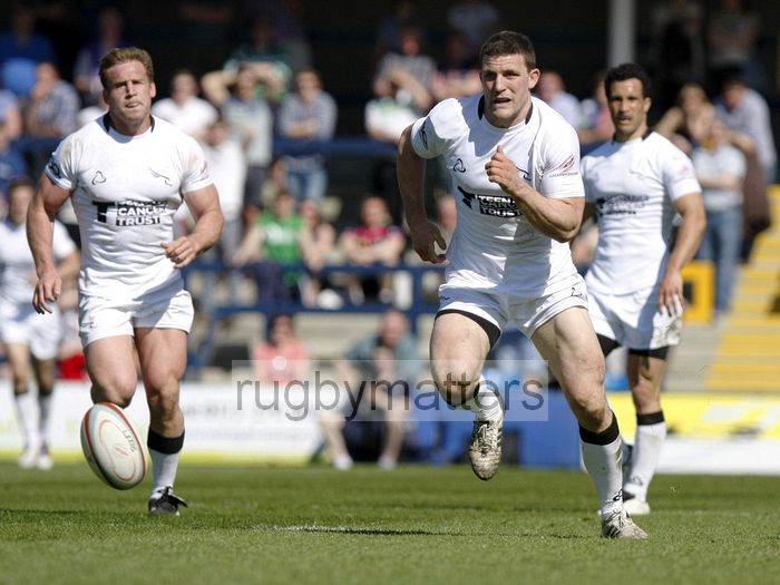 Mark Wilson chases a loose ball. Leeds Carnegie v Newcastle in the first leg of The Championship Play-off Semi-Final. At Headingley Carnegie Stadium, St Michael's Lane, Headingley, Leeds , on 6th May 2013 KO 1515.