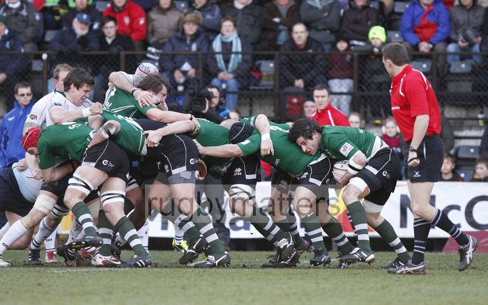 Brent Wilson at the back of a maul. Nottingham v Bedford at The County Ground, Nottingham on the 27th January 2013. RFU Championship - Stage 1.