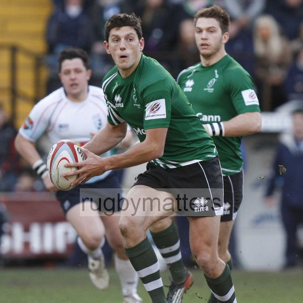 James Alridge in action. Nottingham v Bedford at The County Ground, Nottingham on the 27th January 2013. RFU Championship - Stage 1.