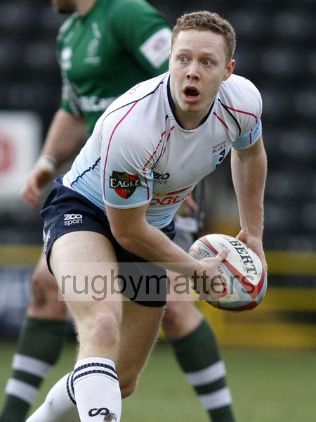 Luke Baldwin in action. Nottingham v Bedford at The County Ground, Nottingham on the 27th January 2013. RFU Championship - Stage 1.