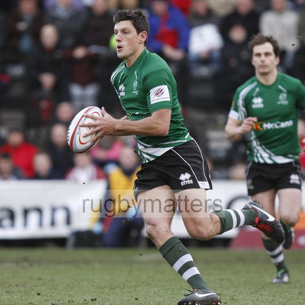 James Alridge in action. Nottingham v Bedford at The County Ground, Nottingham on the 27th January 2013. RFU Championship - Stage 1.
