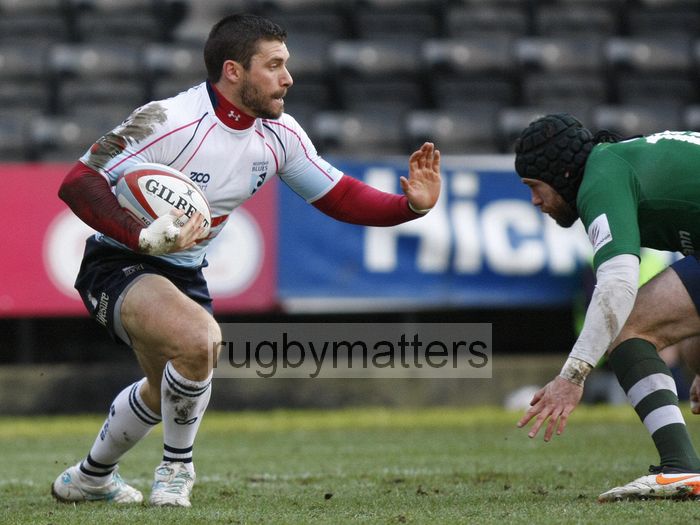 James Pritchard in action. Nottingham v Bedford at The County Ground, Nottingham on the 27th January 2013. RFU Championship - Stage 1.
