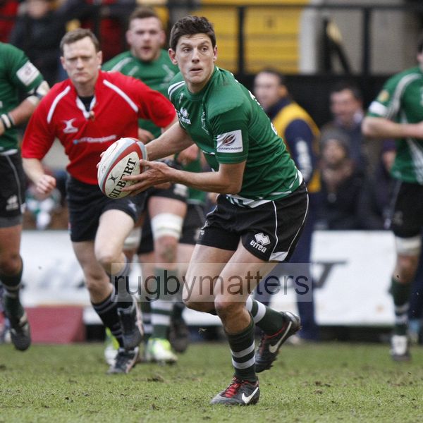 James Arlidge in action. Nottingham v Bedford at The County Ground, Nottingham on the 27th January 2013. RFU Championship - Stage 1.