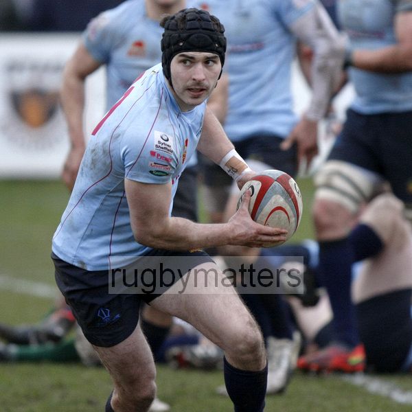 James McKinney in action. Rotherham Titans v Plymouth Albion at Clifton Lane, Rotherham on 9th February 2013. KO 1430. RFU Championship - Stage 1.