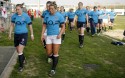 England players walk back to the changing room after warm up. Italy Women v England Women at Stadio Giulio e Silvio Pagani, Rovato, Italy on 16th March 2014 ko 1500