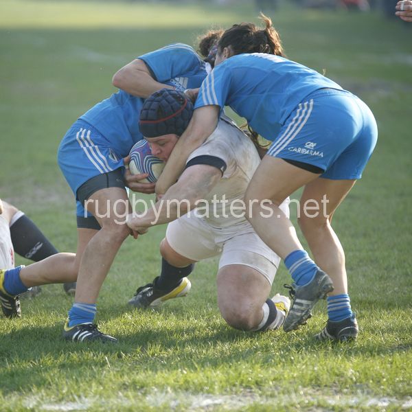 Claire Purdy stopped short of the line. Italy Women v England Women at Stadio Giulio e Silvio Pagani, Rovato, Italy on 16th March 2014 ko 1500