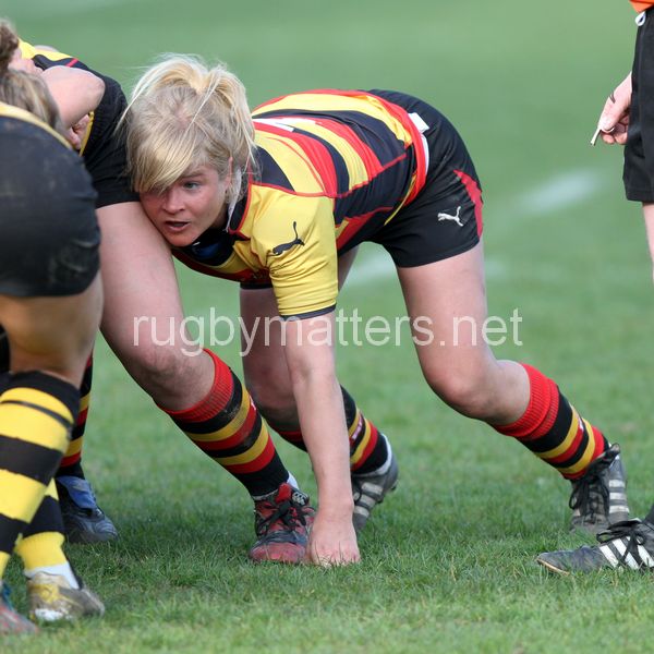 Tess Forsberg in action, Richmond Ladies v Wasps Ladies, Cup Finals Day at Cooke Fields, Lichfield RFC, Lichfield on 28th March 2014