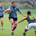 Vicki Jackson in action, Nomads v South Africa, The Lensbury, Broom Road, Teddington, Middlesex, England, on 28th June 2014, ko 2pm.