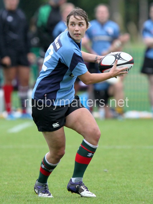 Bethany Stott in action. Nomads v South Africa, The Lensbury, Broom Road, Teddington, Middlesex, England, on 28th June 2014, ko 2pm.