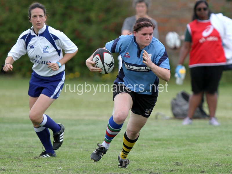 Jade Wong in action. Nomads v South Africa, Twyford Avenue, London, England on 1st July 2014, ko 1400