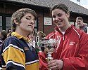 Sarah Hunter presents U18 Cup to Worcester Captain
