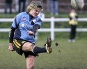 Shelley Rae kicks the ball