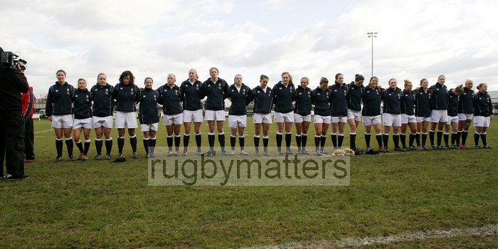 England - National Anthem. England Women v Scotland Women at Esher RFC on 2nd February 2013.