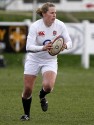 Amber Reed in action. England Women v Scotland Women at Esher RFC on 2nd February 2013.
