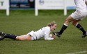 Amber Reed scores a try. England Women v Scotland Women at Esher RFC on 2nd February 2013.