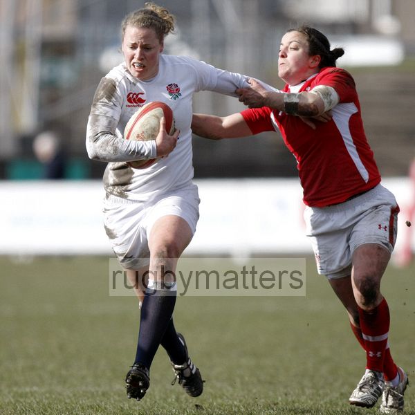Amber Reed in action. Wales Women v England Women at Talbot Athletic Ground, Manor Street, Port Talbot, West Glamorgan, Wales on 17th March 2013 KO 1430