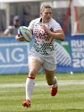 Heather Fisher in action for England in the Cup Quarter Final against New Zealand. IRB RWC 7s at Luzhniki Stadium, Moscow, 30th June 2013