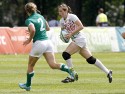 Emily Scarratt in action in the Plate Semi Final against Ireland. IRB RWC 7s at Luzhniki Stadium, Moscow, 30th June 2013