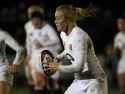 Michaela Staniford in action; England v New Zealand in Autumn International Series at Esher RFC, 23rd November 2012.