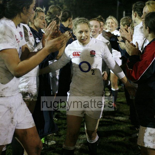 Natasha Hunt. England v New Zealand in Autumn International Series at Army Rugby Stadium, Aldershot, 27th November 2012.