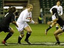 Roz Crowley in action. England v New Zealand in Autumn International Series at Twickenham, England on 1st December 2012.
