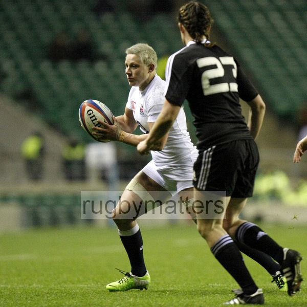 Heather Fisher in action. England v New Zealand in Autumn International Series at Twickenham, England on 1st December 2012.