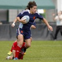 Fanny Horta in action for France. FIRA-AER Womens Grand Prix 7s at Stadium Municipal,  Brive, 1st June 2013.