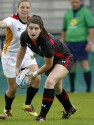 Nia Elen Davies in action for Wales. FIRA-AER Womens Grand Prix 7s at Stadium Municipal,  Brive, 1st June 2013.