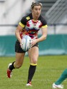 Alice Richardson in action for England. FIRA-AER Womens Grand Prix 7s at Stadium Municipal,  Brive, 1st June 2013.