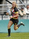 Michaela Staniford in action for England. FIRA-AER Womens Grand Prix 7s at Stadium Municipal,  Brive, 1st June 2013.