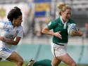 Jeannette Feighery in action for Ireland.  FIRA-AER Womens Grand Prix 7s at Stadium Municipal,  Brive, 1st June 2013.