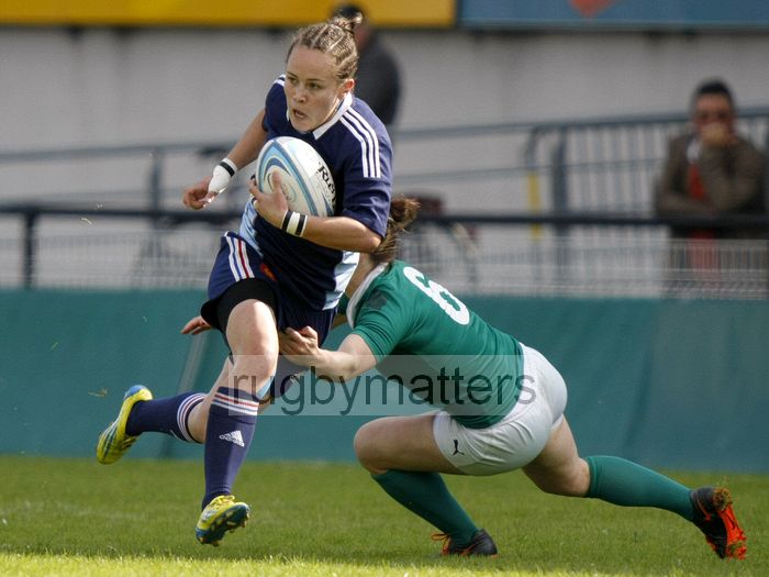 Jade Le Pesq in action for France. FIRA-AER Womens Grand Prix 7s at Stadium Municipal,  Brive, 2nd June 2013.