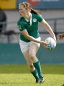 Claire Keohane in action for Ireland. FIRA-AER Womens Grand Prix 7s at Stadium Municipal,  Brive, 2nd June 2013.