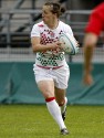 Katie McLean in action for England. FIRA-AER Womens Grand Prix 7s at Stadium Municipal,  Brive, 2nd June 2013.