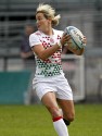 Claire Allan in action for England. FIRA-AER Womens Grand Prix 7s at Stadium Municipal,  Brive, 2nd June 2013.