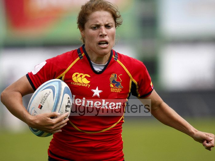 Vanesa Rial in action for Spain. FIRA-AER Womens Grand Prix 7s at Stadium Municipal,  Brive, 2nd June 2013.