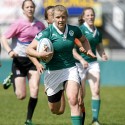 Claire Molloy in action for Ireland. FIRA-AER Womens Grand Prix 7s at Stadium Municipal,  Brive, 2nd June 2013.