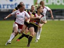 Rachael Burford in action for England. FIRA-AER Womens Grand Prix 7s at Stadium Municipal,  Brive, 2nd June 2013.