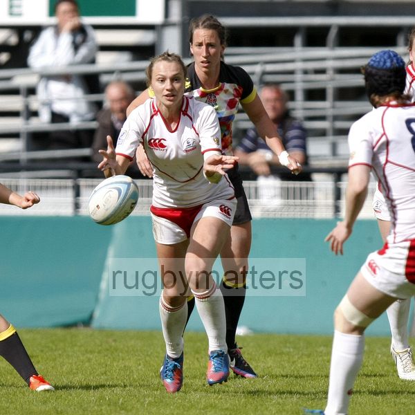 Ekaterina Kabeeva in action for Russia. FIRA-AER Womens Grand Prix 7s at Stadium Municipal,  Brive, 2nd June 2013.