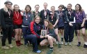 Claire Purdy and the U18 runners up team. St George's Day Festival at Grasshoppers RFC, MacFarlane Lane (Off Syon Lane) Osterley Middlesex on 21st April 2013.