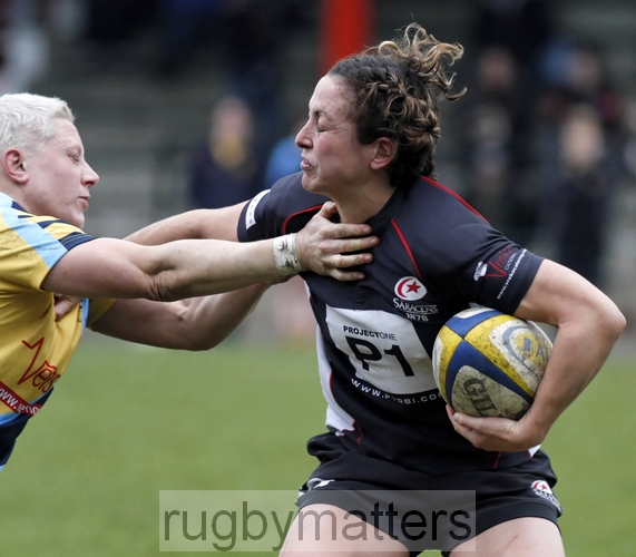 Sonia Green tackled by Heather Fisher