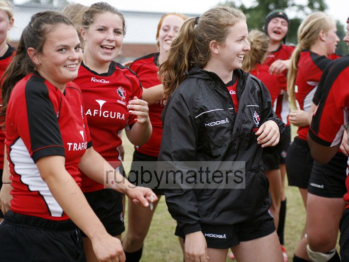 Canada celebrate winning 27-3 after the match. Canada v USA in the U20's Nations Cup Final, Trent College, Derby Road, Long Eaton, Nottingham, 21st July 2013, kick off 1700.