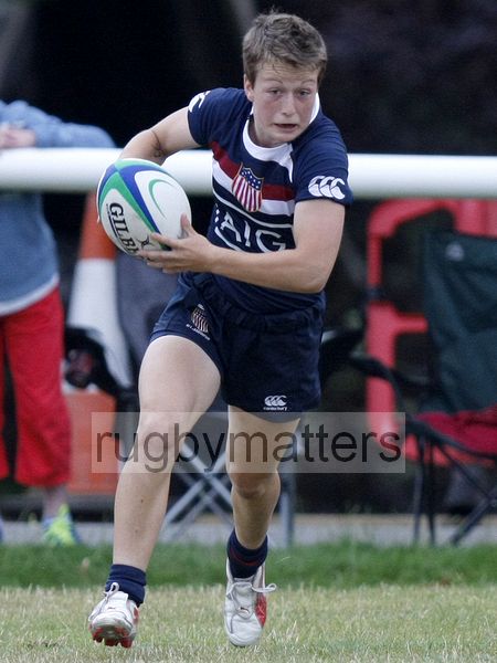 Cassidy Meyers in action. Canada v USA in the U20's Nations Cup Final, Trent College, Derby Road, Long Eaton, Nottingham, 21st July 2013, kick off 1700.