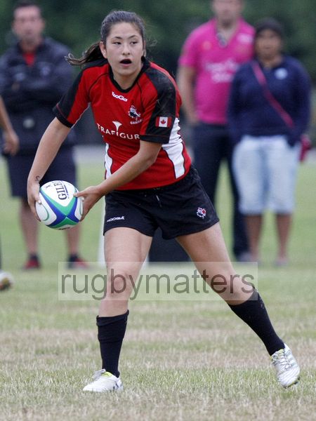 Jess Neilson in action. Canada v USA in the U20's Nations Cup Final, Trent College, Derby Road, Long Eaton, Nottingham, 21st July 2013, kick off 1700.