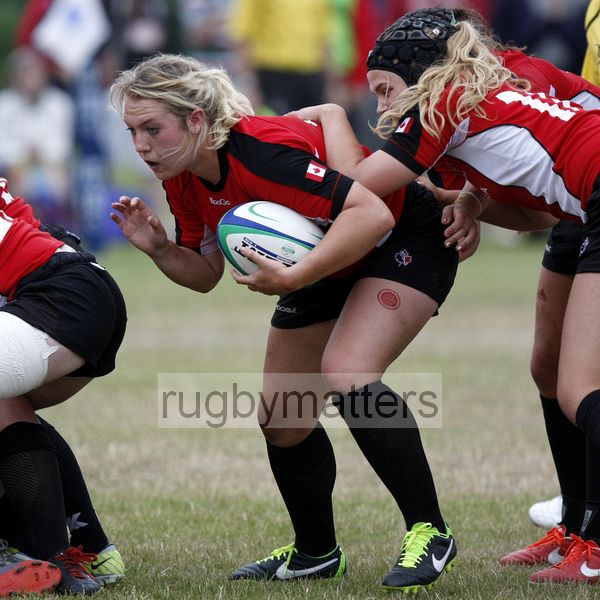 Jordyn Rowntree in action. Canada v USA in the U20's Nations Cup Final, Trent College, Derby Road, Long Eaton, Nottingham, 21st July 2013, kick off 1700.