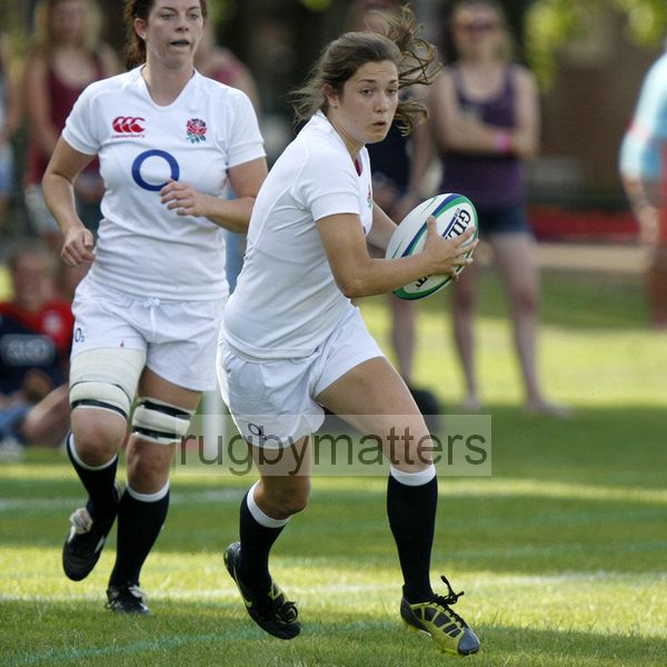Sophie Lee in action. England v Canada in the U20's Nations Cup, Trent College, Derby Road, Long Eaton, Nottingham, 14th July 2013, kick off 1700.