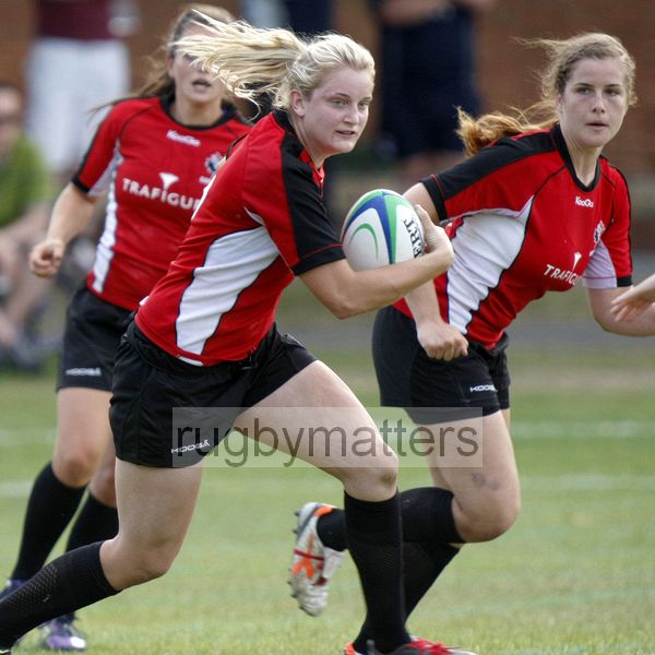 Daria Keane in action. England v Canada in the U20's Nations Cup, Trent College, Derby Road, Long Eaton, Nottingham, 14th July 2013, kick off 1700.