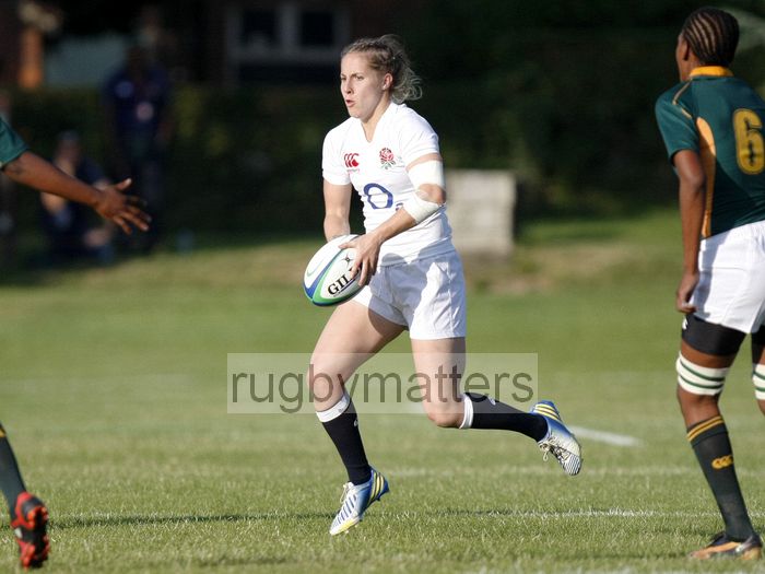 Kayleigh Callaway-Bawden in action for England. England v South Africa in the U20's Nations Cup, Trent College, Derby Road, Long Eaton, Nottingham, 11th July 2013, kick off 1900.